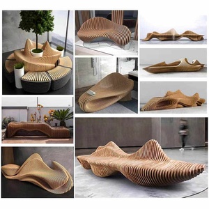 Shopping Mall Outdoor Beautiful <b>Wood</b> <b>Slice</b> Leisure Seat Public Creative Customizable Rubber <b>Wood</b> Art Landscape Tree Pool Stool - Product Image 4