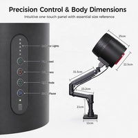 Collecteur de poussière d'ongles 2030 avec sauna infrarouge professionnel et thérapie par lumière rouge 630nm-660nm proche infrarouge