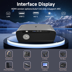 OEM tốt nhất 4k PRO TV Video đa phương tiện 1080P máy chiếu chơi game Hub FHD HDR10 + không dây thông minh Máy chiếu di động với từ xa - Product Image 5