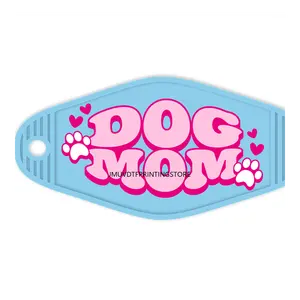 Dog Cat Mom Positive Quotes High Quality WaterProof UV DTF Sticker For Motel Hotel Keychain