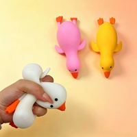 Jouet en caoutchouc souple, grand canard jaune, à récupération lente, anti-stress, à presser, jouet de décompression pour enfants et adultes, vente en gros