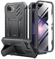 Étui robuste FNTCASE pour 17e Armor Design en TPU avec protection d'écran intégrée, béquille et protection antichoc de qualité militaire contre les chutes