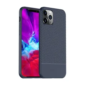 Coque personnalisée anti-chute pour téléphone, étui en fibre de carbone avec des lignes claires, pour iPhone, Samsung, Huawei, nouveau produit