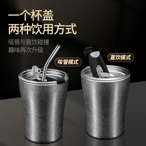 Gobelet isotherme en acier inoxydable 304 avec couvercle, tasse à café de voyage - Product Image 4