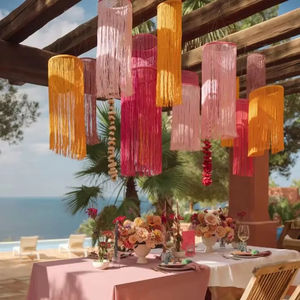 Produttori all'ingrosso lampada fatta <span class=keywords><strong>a</strong></span> mano lampadario in resina moderna corda di canapa cotone grande arte da <span class=keywords><strong>parete</strong></span> decorazione per la casa di lusso EH2503125 - Product Image 1