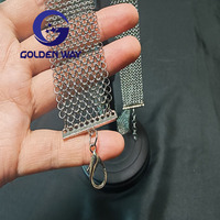 Golden Way Q-052 Silber Gold Damen Edelstahl 316 Kettenhemd Retro Taillengürtel Netz-Dekorationsgürtel