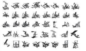 Máquina de Press de Pecho con Placas de Acero Serie SM FL, Comercial, con Brazos Adicionales, Máquina de Fitness con Placas - Product Image 5