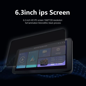 Écran tactile détachable rapide de 6,3 pouces pour moto, CarPlay sans fil, Android Auto, USB, étanche, pour Harley, Honda, BMW - Product Image 3