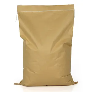 Sac en papier de ciment kraft pp tissé imperméable pour papier industriel au charbon, sac en papier kraft tissé 20 kg, 25 kg, 40 kg, 50 kg