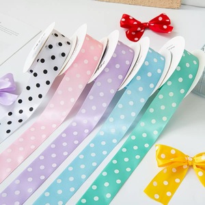 Pita Polkadot 4cm 100Y 100% Poliester Satu Sisi Bermotif Titik, Pita Buatan Tangan untuk DIY Kue, Bunga, Pembungkus Kado - Product Image 3