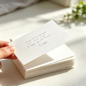 การ์ดขอบคุณแบบพิมพ์ลายพื้นผิว ขนาด 4x7 นิ้ว 700 แกรม ขายส่ง พร้อมพิมพ์ข้อความแบรนด์ตามสั่ง สำหรับใส่ในแพ็คเกจธุรกิจ การ์ดอวยพร - Product Image 3