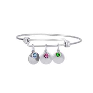 Dropshipping ปรับได้18K ชุบทองสแตนเลสจี้กำไลข้อมือคริสตัลวันเกิดเครื่องประดับแฟชั่นอินเทรนด์สำหรับ - Product Image 5