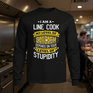 Camiseta de manga larga con diseño de broma sarcástica para personal de cocina - Product Image 3