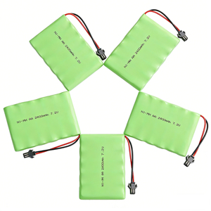 Pack de batteries <span class=keywords><strong>rechargeables</strong></span> Ni-MH <span class=keywords><strong>AA</strong></span> 7,2 V 2400 mAh avec 6 cellules <span class=keywords><strong>AA</strong></span> et connecteur SM, adapté aux voitures/jouets télécommandés - Product Image 3