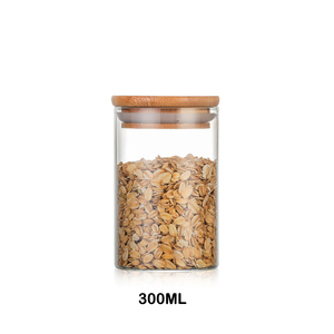 Jars Bamboo Manufacturers Wholesale Kitchen Storage Glass Jars With Bamboo Wooden Lids