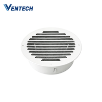 Grille d'aération invisible en aluminium Ventech avec moustiquaire pour hôtels et immeubles de bureaux