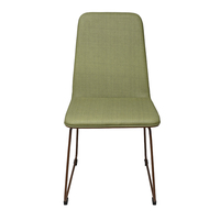 Chaise d'appoint rembourrée en tissu avec base en métal, dossier et assise rembourrés, finition thermolaquée, pour salle d'attente, hall d'entrée, vente en gros