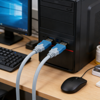 Cable USB 2.0 Macho a Macho Qiulink, 480 Mbps, Alta Velocidad, Cable de Sincronización de Datos USB A a A para Disco Duro, Enfriador, Laptop, Proyector