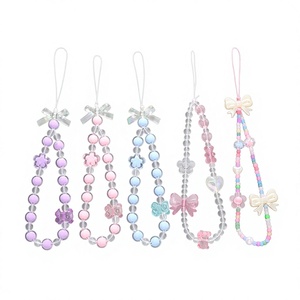 Bonita Cadena de Teléfono con Cuentas, Colgante para Funda de Teléfono, Correa de Muñeca Corta, Cordón Antipérdida y Anticaída para Móvil - Product Image 2