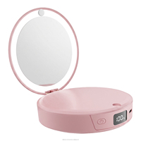 Make-up-Spiegel Handwärmer mit Licht Digitales Display Kompakt Tragbar 2-in-1 für Reisen Büro Winter Geschenk ODM OEM