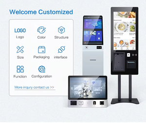 24 "32" hệ thống POS cả hai thường vụ máy tính để bàn tự trả tiền máy tự dịch vụ đặt hàng thanh toán <span class=keywords><strong>kiosk</strong></span> màn hình cảm ứng - Product Image 6