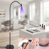FOSOTO Anneaux Réglables Lampe à Cils à Durcissement Rapide Lampe UV Lampe à Ongles Led pour Ongles Lit de Cils Extension de Cils Yeux