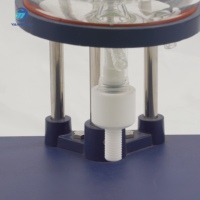 Reactor de vidrio encamisado de 5L resistente a la corrosión con alimentación constante y condensador de reflux para procesamiento de productos químicos finos en laboratorio