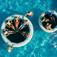Plateforme flottante gonflable en PVC sur mesure Hailebao, grande taille, tapis flottant pour jet ski, ponton, île flottante, capacité 500 kg