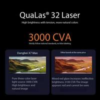 Projecteur intelligent Dangbei X7 Max DLP 4K UDH triple laser couleur 3000 lumens CVIA MT9681 pour home cinéma 3D Android 14 intégré