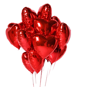 Globo de Mylar en Forma de Corazón de Aluminio de 10 y 18 Pulgadas, Decoración de Fiesta de Cumpleaños, Inflable con Helio, Venta al por Mayor en China - Product Image 1