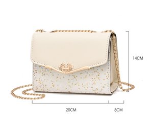 Brand Wholesale High Quantity Solid Color Custom Pu Leather Daily square One Shoulder Purse Tote <strong>Handbag</strong> With <strong>Pearl</strong> - Product Image 2
