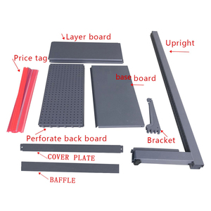 Scaffalatura per supermercato regolabile in metallo leggero e plastica - Product Image 5