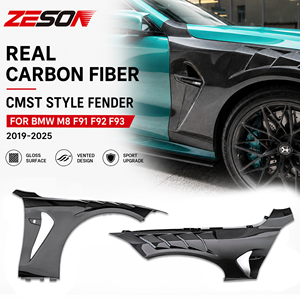 Ailes avant ventilées style CMST en fibre de carbone véritable pour BMW M8 F91 F92 F93 Coupé Cabriolet Gran Coupé Brillant 2 pièces 2019+ - Product Image 1