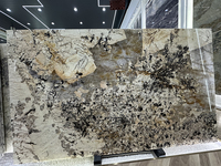 Pierre de granit quartzite Patagonia de luxe : Pierre naturelle translucide rétroéclairée pour comptoirs haut de gamme et murs décoratifs