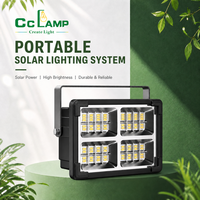Projecteur solaire 50W, 4000mAh, 32 puces LED, autonomie de 6 à 27 heures, luminosité réglable, 2 ampoules avec panneau solaire, sortie USB