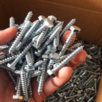 Vis de suspension et goujons métalliques zingués pour bois (vis métriques en acier au carbone)