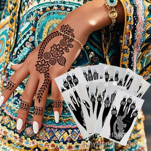 2025 nouveau modèle de <span class=keywords><strong>tatouage</strong></span> <span class=keywords><strong>Simple</strong></span> <span class=keywords><strong>henné</strong></span> peinture corporelle Semi-Permanent une minute main supérieure <span class=keywords><strong>tatouage</strong></span> autocollants temporaires - Product Image 4