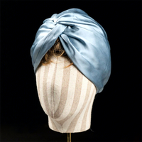Bonnet de nuit 100% soie de mûrier 19 Momme, tissage croisé double couche, pour le soin des cheveux bouclés naturels, usage quotidien pour femmes