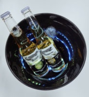 Seau en plastique personnalisable de 3L avec plateau lumineux mobile Seau à glace lumineux en forme de taille pour bars et boîtes de nuit pour les fêtes