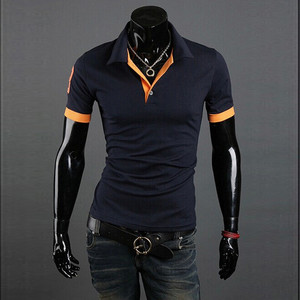 <strong>Mens</strong> Fashion Personality Embroidery Short Sleeve <strong>POLO</strong> <strong>Shirt</strong> - Product Image 5