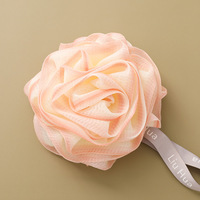 Éponge de bain à la rose 50g, exfoliant corporel, éponge de douche à moussage rapide, grande boule de douche douce, éponges en maille exfoliantes pour femmes et hommes