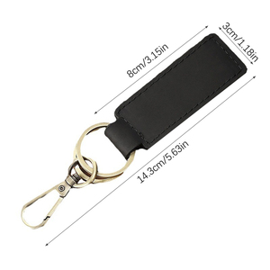 Porte-clés en cuir rétro en cuir de vachette avec fermoir mousqueton en métal, pendentif personnalisé anti-perte pour clés de <span class=keywords><strong>voiture</strong></span> - Product Image 6