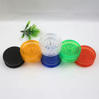 Vente en gros de moulins à herbes en plastique de haute qualité, 3 pièces, avec logo personnalisé gratuit, 40 mm, 60 mm, moins cher
