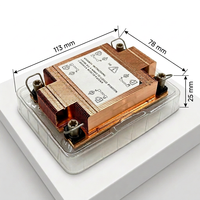 Refroidisseur de processeur à chambre à vapeur haute performance 240W avec ailettes en cuivre LGA4189 V72 2U 0.3mm 113x78x25mm Personnalisé OEM ODM Usine MOQ 1 pièce