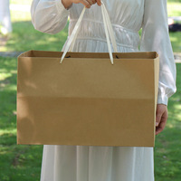 Sac fourre-tout en papier kraft écologique et imperméable pour pique-nique - Grande capacité, emballage épais pour cadeaux et traiteur