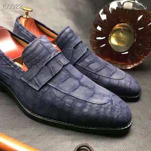 Goodyear Genuine Crocodile Nubuck Leather Shoes Loafers Men alligator Chaussures Hommes Party Zapatos Para Hombre Shoes for Men - Product Image 3
