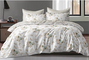 Soft Microfiber <strong>Bedding</strong> Set in Elegant <strong>Taupe</strong> with Watercolor Floral Patterns Available in 3 Pcs From a Five-Star Hotel Supplier - Product Image 6