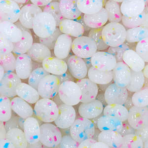 Nouvel Arrivage Couleurs Personnalisées Perles d'Abacus en Silicone Brillantes Effet Tourbillon Pâstel Pâques 14mm avec Paillettes Liquides Scintillantes - Product Image 3