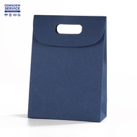 Sacs cadeaux en papier kraft recyclables de luxe avec logo personnalisé, poignée en papier longue pour l'emballage d'aliments et de collations, personnalisables en gros