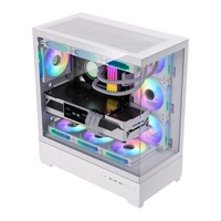 TB01White Mid Tower Gaming Computer Case Full View 360mm Radiator Support Wholesale Factory Direct